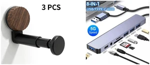 3 Pack No Drill Hanger Organizer Stacker, Extendable Garment Rack for Laundry Room -USA and 7/8 Port USB-C Hub Adapter - 5G Speed Multi Splitter for PC, Laptop & MacBook 3 Pack No Drill Hanger Organizer Stacker, Extendable Garment Rack for Laundry Room -USA and 7/8 Port USB-C Hub Adapter - 5G Speed Multi Splitter for PC, Laptop & MacBook