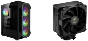 Gamdias AURA GC1 ELITE ATX Mid-Tower PC Case: Airflow Mesh Front, 4 ARGB Fans, Tempered Glass, GPU 340mm/360mm AIO. Boreas E2-410 CPU Air Cooler: 4 Copper Heat Pipes, 120mm PWM Fan, Supports LGA 1700/115x/1200/2011/2066/AM5/AM4 Gamdias AURA GC1 ELITE ATX Mid-Tower PC Case: Airflow Mesh Front, 4 ARGB Fans, Tempered Glass, GPU 340mm/360mm AIO. Boreas E2-410 CPU Air Cooler: 4 Copper Heat Pipes, 120mm PWM Fan, Supports LGA 1700/115x/1200/2011/2066/AM5/AM4