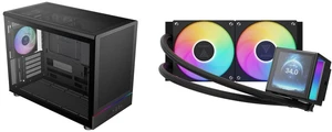 Gamdias ATHENA M4M mini ITX/mATX PC case, 3 PWM fans, fits 395mm GPU, ATX PSU, 360mm radiators. GAMDIAS CHIONE P5-240 Liquid CPU Cooler, 240mm AIO, 3.4'' IPS LCD, Magnetic Pump, PWM & ARGB Sync, Intel LGA 1851, AMD AM5, Black Gamdias ATHENA M4M mini ITX/mATX PC case, 3 PWM fans, fits 395mm GPU, ATX PSU, 360mm radiators. GAMDIAS CHIONE P5-240 Liquid CPU Cooler, 240mm AIO, 3.4'' IPS LCD, Magnetic Pump, PWM & ARGB Sync, Intel LGA 1851, AMD AM5, Black
