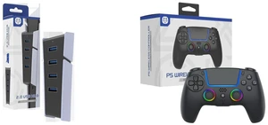 TOPWOLF 5 Port USB Hub for PS5 Slim, USB High-Speed Expansion Hub with 4 USB 3.0 Data Ports, Charger USB Extender Compatible with PlayStation 5 Slim Game Console, Professional Design Perfect Fit, Plug and TOPWOLF PS5 Bluetooth Controller with Hall Effect Joystick Wireless & USB for PS5 Slim/Pro and PC, RGB Lighting, Vibration, Macro Programmable, Multi-Platform Gaming TOPWOLF 5 Port USB Hub for PS5 Slim, USB High-Speed Expansion Hub with 4 USB 3.0 Data Ports, Charger USB Extender Compatible with PlayStation 5 Slim Game Console, Professional Design Perfect Fit, Plug and TOPWOLF PS5 Bluetooth Controller with Hall Effect Joystick Wireless & USB for PS5 Slim/Pro and PC, RGB Lighting, Vibration, Macro Programmable, Multi-Platform Gaming