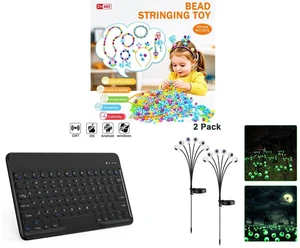 420Pcs Bracelet Making Kit Beads Charms Letters DIY Jewelry Craft Gift for Kids and Wireless Bluetooth Keyboard 10 Inch - Round Cap Type-C Charging Cable Included and 2 Pack LED Solar Eyeballs Light Garden Outdoor Waterproof Halloween Decor Lamp 420Pcs Bracelet Making Kit Beads Charms Letters DIY Jewelry Craft Gift for Kids and Wireless Bluetooth Keyboard 10 Inch - Round Cap Type-C Charging Cable Included and 2 Pack LED Solar Eyeballs Light Garden Outdoor Waterproof Halloween Decor Lamp