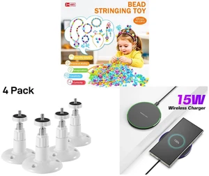 420Pcs Bracelet Making Kit Beads Charms Letters DIY Jewelry Craft Gift for Kids and 4Pcs Wall Mount Stand Bracket for Arlo Pro Security Camera Indoor Outdoor, White and 15W Aluminum Wireless Charging Stand, Lightweight & Portable for Android & iOS 420Pcs Bracelet Making Kit Beads Charms Letters DIY Jewelry Craft Gift for Kids and 4Pcs Wall Mount Stand Bracket for Arlo Pro Security Camera Indoor Outdoor, White and 15W Aluminum Wireless Charging Stand, Lightweight & Portable for Android & iOS