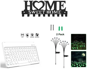 Wall Mounted Metal Key Holder with 10 Hooks Key Hanger For Home Office Hallway and Wireless Bluetooth Keyboard 10 Inch - Round Cap Type-C Charging Cable Included and 2 Pack LED Solar Eyeballs Light Garden Outdoor Waterproof Halloween Decor Lamp Wall Mounted Metal Key Holder with 10 Hooks Key Hanger For Home Office Hallway and Wireless Bluetooth Keyboard 10 Inch - Round Cap Type-C Charging Cable Included and 2 Pack LED Solar Eyeballs Light Garden Outdoor Waterproof Halloween Decor Lamp