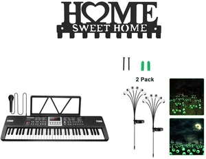 Wall Mounted Metal Key Holder with 10 Hooks Key Hanger For Home Office Hallway and Piano Keyboard for Kids 61 Key Electric Organ with Music Stand and Microphone and 2 Pack LED Solar Eyeballs Light Garden Outdoor Waterproof Halloween Decor Lamp Wall Mounted Metal Key Holder with 10 Hooks Key Hanger For Home Office Hallway and Piano Keyboard for Kids 61 Key Electric Organ with Music Stand and Microphone and 2 Pack LED Solar Eyeballs Light Garden Outdoor Waterproof Halloween Decor Lamp
