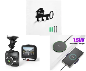 Wall Mounted Metal Key Holder with 3 Hooks Key Hanger for Home Office Hallway and Dash Cams Front Car Camera with Night Vision G-Sensor 1080P 2.4", Black and 15W Aluminum Wireless Charging Stand, Lightweight & Portable for Android & iOS Wall Mounted Metal Key Holder with 3 Hooks Key Hanger for Home Office Hallway and Dash Cams Front Car Camera with Night Vision G-Sensor 1080P 2.4", Black and 15W Aluminum Wireless Charging Stand, Lightweight & Portable for Android & iOS
