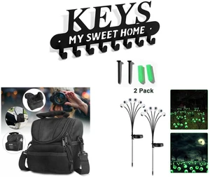Wall Mounted Metal Key Holder with 8 Hooks Key Hanger for Home Office Hallway and Camera Protective Bag Shoulder Pouch Zipper Case for Nikon Canon Sony Rebel DSLR and 2 Pack LED Solar Eyeballs Light Garden Outdoor Waterproof Halloween Decor Lamp Wall Mounted Metal Key Holder with 8 Hooks Key Hanger for Home Office Hallway and Camera Protective Bag Shoulder Pouch Zipper Case for Nikon Canon Sony Rebel DSLR and 2 Pack LED Solar Eyeballs Light Garden Outdoor Waterproof Halloween Decor Lamp