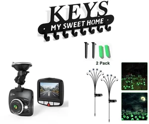 Wall Mounted Metal Key Holder with 8 Hooks Key Hanger for Home Office Hallway and Dash Cams Front Car Camera with Night Vision G-Sensor 1080P 2.4", Black and 2 Pack LED Solar Eyeballs Light Garden Outdoor Waterproof Halloween Decor Lamp Wall Mounted Metal Key Holder with 8 Hooks Key Hanger for Home Office Hallway and Dash Cams Front Car Camera with Night Vision G-Sensor 1080P 2.4", Black and 2 Pack LED Solar Eyeballs Light Garden Outdoor Waterproof Halloween Decor Lamp