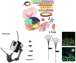 1200 Elastic Cloth Loom Bands Kit- Colorful Bracelet Making Craft Gift for Child and Adjustable Neck Phone Mount for Hands-Free Outdoor POV Filming & Live Streaming and 2 Pack LED Solar Eyeballs Light Garden Outdoor Waterproof Halloween Decor Lamp 1200 Elastic Cloth Loom Bands Kit- Colorful Bracelet Making Craft Gift for Child and Adjustable Neck Phone Mount for Hands-Free Outdoor POV Filming & Live Streaming and 2 Pack LED Solar Eyeballs Light Garden Outdoor Waterproof Halloween Decor Lamp