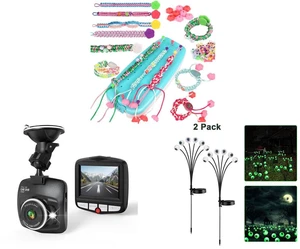 Friendship Bracelet Weaving Tool - DIY Bead Loom Kit for Kids Creative Craft and Dash Cams Front Car Camera with Night Vision G-Sensor 1080P 2.4", Black and 2 Pack LED Solar Eyeballs Light Garden Outdoor Waterproof Halloween Decor Lamp Friendship Bracelet Weaving Tool - DIY Bead Loom Kit for Kids Creative Craft and Dash Cams Front Car Camera with Night Vision G-Sensor 1080P 2.4", Black and 2 Pack LED Solar Eyeballs Light Garden Outdoor Waterproof Halloween Decor Lamp