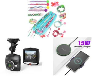 Friendship Bracelet Weaving Tool - DIY Bead Loom Kit for Kids Creative Craft and Dash Cams Front Car Camera with Night Vision G-Sensor 1080P 2.4", Black and 15W Aluminum Wireless Charging Stand, Lightweight & Portable for Android & iOS Friendship Bracelet Weaving Tool - DIY Bead Loom Kit for Kids Creative Craft and Dash Cams Front Car Camera with Night Vision G-Sensor 1080P 2.4", Black and 15W Aluminum Wireless Charging Stand, Lightweight & Portable for Android & iOS