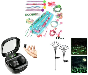 Friendship Bracelet Weaving Tool - DIY Bead Loom Kit for Kids Creative Craft and Bluetooth 5.4 Tiny Invisible Earbuds - Discreet Hidden Headphones for Sleep & Work, Black and 2 Pack LED Solar Eyeballs Light Garden Outdoor Waterproof Halloween Decor Lamp Friendship Bracelet Weaving Tool - DIY Bead Loom Kit for Kids Creative Craft and Bluetooth 5.4 Tiny Invisible Earbuds - Discreet Hidden Headphones for Sleep & Work, Black and 2 Pack LED Solar Eyeballs Light Garden Outdoor Waterproof Halloween Decor Lamp