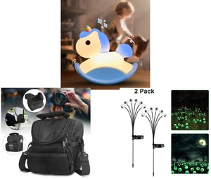Rocking Unicorn Rainbow Night Light Touch 3 Brightness Levels Timer Bedside Lamp and Camera Protective Bag Shoulder Pouch Zipper Case for Nikon Canon Sony Rebel DSLR and 2 Pack LED Solar Eyeballs Light Garden Outdoor Waterproof Halloween Decor Lamp Rocking Unicorn Rainbow Night Light Touch 3 Brightness Levels Timer Bedside Lamp and Camera Protective Bag Shoulder Pouch Zipper Case for Nikon Canon Sony Rebel DSLR and 2 Pack LED Solar Eyeballs Light Garden Outdoor Waterproof Halloween Decor Lamp