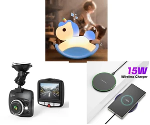 Rocking Unicorn Rainbow Night Light Touch 3 Brightness Levels Timer Bedside Lamp and Dash Cams Front Car Camera with Night Vision G-Sensor 1080P 2.4", Black and 15W Aluminum Wireless Charging Stand, Lightweight & Portable for Android & iOS Rocking Unicorn Rainbow Night Light Touch 3 Brightness Levels Timer Bedside Lamp and Dash Cams Front Car Camera with Night Vision G-Sensor 1080P 2.4", Black and 15W Aluminum Wireless Charging Stand, Lightweight & Portable for Android & iOS