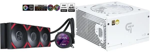 SAMA Q70 Black CPU Liquid Cooler, 360MM Liquid Water AIO CPU Cooler with 2.8" LCD Display, Magnetic Detachable, XT120 Modular Fans LCP Blade, Bonus Stands, 115X, 2011, 1200, 1700, AM4, AM5 AIO Cooler and SAMA GT650WH White 80 PLUS Gold Fully Modular ATX Power Supply - ATX 3.1 & PCIe 5.1 Compliant - Japanese Capacitors - FDB Fan with Auto Speed Control - 5 Year Warranty SAMA Q70 Black CPU Liquid Cooler, 360MM Liquid Water AIO CPU Cooler with 2.8" LCD Display, Magnetic Detachable, XT120 Modular Fans LCP Blade, Bonus Stands, 115X, 2011, 1200, 1700, AM4, AM5 AIO Cooler and SAMA GT650WH White 80 PLUS Gold Fully Modular ATX Power Supply - ATX 3.1 & PCIe 5.1 Compliant - Japanese Capacitors - FDB Fan with Auto Speed Control - 5 Year Warranty