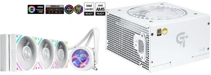 SAMA Q70 White CPU Liquid Cooler, 360MM Liquid Water AIO CPU Cooler with 2.8" LCD Display, Magnetic Detachable, XT120 Modular Fans LCP Blade, Bonus Stands, 115X, 2011, 1200, 1700, AM4, AM5 AIO Cooler and SAMA GT750WH White 80 PLUS Gold Fully Modular ATX Power Supply - ATX 3.1 & PCIe 5.1 Compliant - Japanese Capacitors - FDB Fan with Auto Speed Control - 5 Year Warranty SAMA Q70 White CPU Liquid Cooler, 360MM Liquid Water AIO CPU Cooler with 2.8" LCD Display, Magnetic Detachable, XT120 Modular Fans LCP Blade, Bonus Stands, 115X, 2011, 1200, 1700, AM4, AM5 AIO Cooler and SAMA GT750WH White 80 PLUS Gold Fully Modular ATX Power Supply - ATX 3.1 & PCIe 5.1 Compliant - Japanese Capacitors - FDB Fan with Auto Speed Control - 5 Year Warranty