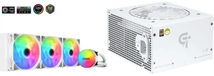 SAMA SI360 Liquid CPU Cooler 360mm Addressable RGB Pump PWM & FDB Fans AIO Water Cooler and SAMA GT850WH White 80 PLUS Gold Fully Modular ATX Power Supply - ATX 3.1 & PCIe 5.1 Compliant - Japanese Capacitors - FDB Fan with Auto Speed Control - 5 Year Warranty SAMA SI360 Liquid CPU Cooler 360mm Addressable RGB Pump PWM & FDB Fans AIO Water Cooler and SAMA GT850WH White 80 PLUS Gold Fully Modular ATX Power Supply - ATX 3.1 & PCIe 5.1 Compliant - Japanese Capacitors - FDB Fan with Auto Speed Control - 5 Year Warranty