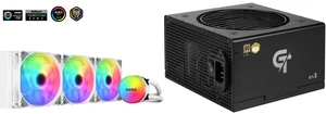 SAMA SI360 Liquid CPU Cooler 360mm Addressable RGB Pump PWM & FDB Fans AIO Water Cooler and SAMA GT750BK Black 80 PLUS Gold Fully Modular ATX Power Supply - ATX 3.1 & PCIe 5.1 Compliant - Japanese Capacitors - FDB Fan with Auto Speed Control - 5 Year Warranty SAMA SI360 Liquid CPU Cooler 360mm Addressable RGB Pump PWM & FDB Fans AIO Water Cooler and SAMA GT750BK Black 80 PLUS Gold Fully Modular ATX Power Supply - ATX 3.1 & PCIe 5.1 Compliant - Japanese Capacitors - FDB Fan with Auto Speed Control - 5 Year Warranty