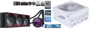 SAMA Q70 Black CPU Liquid Cooler, 360MM Liquid Water AIO CPU Cooler with 2.8" LCD Display, Magnetic Detachable, XT120 Modular Fans LCP Blade, Bonus Stands, 115X, 2011, 1200, 1700, AM4, AM5 AIO Cooler and SAMA XP 850w ATX Power Supply PSU For Gaming Computer PC Power Supply Unit White - 80 Plus Platinum Gold - ATX 3.0 & PCIe 5.0 Compliant - Fully Modular - Low Noise Intelligent ECO Silent Fan SAMA Q70 Black CPU Liquid Cooler, 360MM Liquid Water AIO CPU Cooler with 2.8" LCD Display, Magnetic Detachable, XT120 Modular Fans LCP Blade, Bonus Stands, 115X, 2011, 1200, 1700, AM4, AM5 AIO Cooler and SAMA XP 850w ATX Power Supply PSU For Gaming Computer PC Power Supply Unit White - 80 Plus Platinum Gold - ATX 3.0 & PCIe 5.0 Compliant - Fully Modular - Low Noise Intelligent ECO Silent Fan