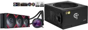 SAMA Q70 Black CPU Liquid Cooler, 360MM Liquid Water AIO CPU Cooler with 2.8" LCD Display, Magnetic Detachable, XT120 Modular Fans LCP Blade, Bonus Stands, 115X, 2011, 1200, 1700, AM4, AM5 AIO Cooler and SAMA GT750BK Black 80 PLUS Gold Fully Modular ATX Power Supply - ATX 3.1 & PCIe 5.1 Compliant - Japanese Capacitors - FDB Fan with Auto Speed Control - 5 Year Warranty SAMA Q70 Black CPU Liquid Cooler, 360MM Liquid Water AIO CPU Cooler with 2.8" LCD Display, Magnetic Detachable, XT120 Modular Fans LCP Blade, Bonus Stands, 115X, 2011, 1200, 1700, AM4, AM5 AIO Cooler and SAMA GT750BK Black 80 PLUS Gold Fully Modular ATX Power Supply - ATX 3.1 & PCIe 5.1 Compliant - Japanese Capacitors - FDB Fan with Auto Speed Control - 5 Year Warranty