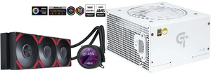 SAMA Q70 Black CPU Liquid Cooler, 360MM Liquid Water AIO CPU Cooler with 2.8" LCD Display, Magnetic Detachable, XT120 Modular Fans LCP Blade, Bonus Stands, 115X, 2011, 1200, 1700, AM4, AM5 AIO Cooler and SAMA GT750WH White 80 PLUS Gold Fully Modular ATX Power Supply - ATX 3.1 & PCIe 5.1 Compliant - Japanese Capacitors - FDB Fan with Auto Speed Control - 5 Year Warranty SAMA Q70 Black CPU Liquid Cooler, 360MM Liquid Water AIO CPU Cooler with 2.8" LCD Display, Magnetic Detachable, XT120 Modular Fans LCP Blade, Bonus Stands, 115X, 2011, 1200, 1700, AM4, AM5 AIO Cooler and SAMA GT750WH White 80 PLUS Gold Fully Modular ATX Power Supply - ATX 3.1 & PCIe 5.1 Compliant - Japanese Capacitors - FDB Fan with Auto Speed Control - 5 Year Warranty