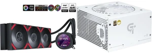 SAMA Q70 Black CPU Liquid Cooler, 360MM Liquid Water AIO CPU Cooler with 2.8" LCD Display, Magnetic Detachable, XT120 Modular Fans LCP Blade, Bonus Stands, 115X, 2011, 1200, 1700, AM4, AM5 AIO Cooler and SAMA GT650WH White 80 PLUS Gold Fully Modular ATX Power Supply - ATX 3.1 & PCIe 5.1 Compliant - Japanese Capacitors - FDB Fan with Auto Speed Control - 5 Year Warranty SAMA Q70 Black CPU Liquid Cooler, 360MM Liquid Water AIO CPU Cooler with 2.8" LCD Display, Magnetic Detachable, XT120 Modular Fans LCP Blade, Bonus Stands, 115X, 2011, 1200, 1700, AM4, AM5 AIO Cooler and SAMA GT650WH White 80 PLUS Gold Fully Modular ATX Power Supply - ATX 3.1 & PCIe 5.1 Compliant - Japanese Capacitors - FDB Fan with Auto Speed Control - 5 Year Warranty