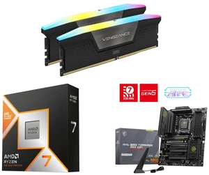 CORSAIR Vengeance RGB 32GB DDR5 6400 RAM, AMD Ryzen 7 9800X3D 8-Core 5.2GHz Processor, MSI MAG B850 TOMAHAWK MAX WIFI Motherboard, AM5, DDR5, PCIe 5.0, M.2 Gen5, Wi-Fi 7, 5G LAN CORSAIR Vengeance RGB 32GB DDR5 6400 RAM, AMD Ryzen 7 9800X3D 8-Core 5.2GHz Processor, MSI MAG B850 TOMAHAWK MAX WIFI Motherboard, AM5, DDR5, PCIe 5.0, M.2 Gen5, Wi-Fi 7, 5G LAN