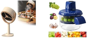 Smoke Purifier Fan, Portable Smoke Purifier, Smoke Filter for Indoor Smoking, Portable Kitchen Fan, Low Noise Mini Range Hood for Kitchen, Home, and Electric Automatic Grape Peeling Machine,USB-C Charging,One-Button Garlic Peeler,Suitable for Small Fruits Such as Grapes, Garlic, Jujube, Etc. Smoke Purifier Fan, Portable Smoke Purifier, Smoke Filter for Indoor Smoking, Portable Kitchen Fan, Low Noise Mini Range Hood for Kitchen, Home, and Electric Automatic Grape Peeling Machine,USB-C Charging,One-Button Garlic Peeler,Suitable for Small Fruits Such as Grapes, Garlic, Jujube, Etc.