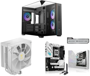 Gamdias ATLAS M3M Micro ATX Mini-ITX PC Case, 3-Side Tempered Glass, 3 ARGB Fans, Angled GPU Airflow, 400mm GPU Boreas E2-410WH CPU Cooler, 4 Copper Heat Pipes, 120mm Fan, LGA 1700/115x/1200/2011/2066/AM5/AM4 ASUS ROG Strix B650-A Gaming Wi Gamdias ATLAS M3M Micro ATX Mini-ITX PC Case, 3-Side Tempered Glass, 3 ARGB Fans, Angled GPU Airflow, 400mm GPU Boreas E2-410WH CPU Cooler, 4 Copper Heat Pipes, 120mm Fan, LGA 1700/115x/1200/2011/2066/AM5/AM4 ASUS ROG Strix B650-A Gaming Wi