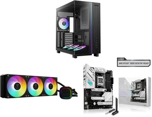 Gamdias ATLAS M4 ATX case: 4x120mm ARGB fans, Adjustable Fan Mount, Chimney Airflow, Anti-Sag GPU Bracket, Front PSU. GAMDIAS Aura GLV2 360mm AIO Cooler: Rotatable Pump, 3x120mm Fans, PWM & ARGB Sync, Intel/AMD. ASUS ROG Strix B650-A: AM5, Gamdias ATLAS M4 ATX case: 4x120mm ARGB fans, Adjustable Fan Mount, Chimney Airflow, Anti-Sag GPU Bracket, Front PSU. GAMDIAS Aura GLV2 360mm AIO Cooler: Rotatable Pump, 3x120mm Fans, PWM & ARGB Sync, Intel/AMD. ASUS ROG Strix B650-A: AM5,