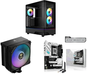 GAMDIAS Atlas M5 CG ATX Mid Tower PC Case, Curved Tempered Glass, 3 ARGB PWM Fans, Type-C, 425mm GPU, Gamdias Boreas M2-51D ARGB CPU Cooler, 5 Heat Pipes, 120mm Fan, LGA/AM Support, ASUS ROG Strix B650-A Gaming WiFi AMD B650 AM5, DDR5, 3x M GAMDIAS Atlas M5 CG ATX Mid Tower PC Case, Curved Tempered Glass, 3 ARGB PWM Fans, Type-C, 425mm GPU, Gamdias Boreas M2-51D ARGB CPU Cooler, 5 Heat Pipes, 120mm Fan, LGA/AM Support, ASUS ROG Strix B650-A Gaming WiFi AMD B650 AM5, DDR5, 3x M
