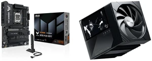 ASUS TUF GAMING X870E-PLUS WIFI7 AMD X870E ATX Motherboard: 16+2+1 80A Power Stages, DDR5, PCIe 5.0 x16, Four M.2 Slots, WiFi 7. TRYX TURRIS 620 CPU Air Cooler: 5.0" Screen, 280w TDP, Dual Tower, Intel LGA1851/1700 & AMD AM5. ASUS TUF GAMING X870E-PLUS WIFI7 AMD X870E ATX Motherboard: 16+2+1 80A Power Stages, DDR5, PCIe 5.0 x16, Four M.2 Slots, WiFi 7. TRYX TURRIS 620 CPU Air Cooler: 5.0" Screen, 280w TDP, Dual Tower, Intel LGA1851/1700 & AMD AM5.