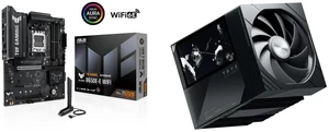 ASUS TUF GAMING B650E-E WIFI ATX motherboard: 8+2+1 80A DrMOS, DDR5, PCIe 5.0, 3x M.2, Wi-Fi 6E, 2.5 Gb LAN, DisplayPort, HDMI, USB 20Gbps Type-C, BIOS FlashBack, Aura Sync. TRYX TURRIS 620 CPU Cooler: 5.0" IPS Screen, 280w TDP, Dual Tower, ASUS TUF GAMING B650E-E WIFI ATX motherboard: 8+2+1 80A DrMOS, DDR5, PCIe 5.0, 3x M.2, Wi-Fi 6E, 2.5 Gb LAN, DisplayPort, HDMI, USB 20Gbps Type-C, BIOS FlashBack, Aura Sync. TRYX TURRIS 620 CPU Cooler: 5.0" IPS Screen, 280w TDP, Dual Tower,