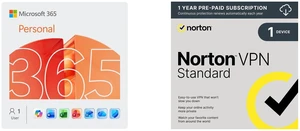Microsoft 365 Personal | 12-Month Subscription, 1 person | Word, Excel, PowerPoint | 1TB OneDrive cloud storage | PC/Mac Instant Download Norton VPN Standard (Internet Privacy) 1 Device (PC, Mac or Mobile) 1 Year Microsoft 365 Personal | 12-Month Subscription, 1 person | Word, Excel, PowerPoint | 1TB OneDrive cloud storage | PC/Mac Instant Download Norton VPN Standard (Internet Privacy) 1 Device (PC, Mac or Mobile) 1 Year