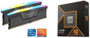 CORSAIR Vengeance RGB 32GB (2x16GB) DDR5 6000 Desktop Memory CMH32GX5M2N6000Z30 AMD Ryzen 9 9900X 12-Core 4.4GHz Socket AM5 120W Radeon Graphics 100-100000662WOF CORSAIR Vengeance RGB 32GB (2x16GB) DDR5 6000 Desktop Memory CMH32GX5M2N6000Z30 AMD Ryzen 9 9900X 12-Core 4.4GHz Socket AM5 120W Radeon Graphics 100-100000662WOF