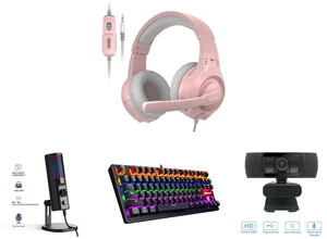 INMISS Pink Wired Gaming Headset 3.5mm Over Ear Headphones Adjustable Headband Microphone Volume Control for PC Laptop PS4 PS5 Switch and INMISS USB Gaming Microphone RGB Condenser Mic 3 Polar Patterns ENC Dual Noise Cancelling 3.5mm Zero Latency Monitoring Jack Streaming Podcast Recording and MK1 PC Mechanical Gaming Keyboards - 7-Color LED Backlit Mechanical Keyboard - USB Mechanical Computer Keyboard Wired Blue Switches for MAC/PC Gamers (Black) and 1080p HD Fixed Focus Webcam, USB Camera with Microphone Free Cover Slide, Mini Plug and Play Video Calling Computer Camera, Built-in Mic, Flexible Rotatable Clip(The Tripod not included) INMISS Pink Wired Gaming Headset 3.5mm Over Ear Headphones Adjustable Headband Microphone Volume Control for PC Laptop PS4 PS5 Switch and INMISS USB Gaming Microphone RGB Condenser Mic 3 Polar Patterns ENC Dual Noise Cancelling 3.5mm Zero Latency Monitoring Jack Streaming Podcast Recording and MK1 PC Mechanical Gaming Keyboards - 7-Color LED Backlit Mechanical Keyboard - USB Mechanical Computer Keyboard Wired Blue Switches for MAC/PC Gamers (Black) and 1080p HD Fixed Focus Webcam, USB Camera with Microphone Free Cover Slide, Mini Plug and Play Video Calling Computer Camera, Built-in Mic, Flexible Rotatable Clip(The Tripod not included)