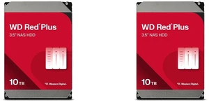 2 x WD Red Plus 10TB NAS Hard Disk Drive - 7200 RPM Class SATA 6Gb/s, CMR, 512MB Cache, 3.5 Inch - WD100EFGX 2 x WD Red Plus 10TB NAS Hard Disk Drive - 7200 RPM Class SATA 6Gb/s, CMR, 512MB Cache, 3.5 Inch - WD100EFGX