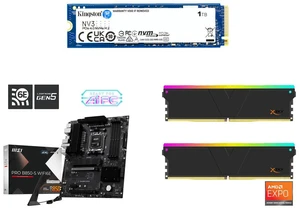 SSD Motherboard Memory Combo - Kingston Technology Corp. SNV3S/1000G Bundle with MSI PRO B850-S WIFI6E and V-color TMXSAL1660830KWK SSD Motherboard Memory Combo - Kingston Technology Corp. SNV3S/1000G Bundle with MSI PRO B850-S WIFI6E and V-color TMXSAL1660830KWK