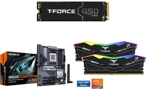 SSD Motherboard Memory Combo - Team Group TM8FFE512G0C129 Bundle with GIGABYTE B650E EAGLE WF6E and Team Group FF3D516G6000HC38ADC01 SSD Motherboard Memory Combo - Team Group TM8FFE512G0C129 Bundle with GIGABYTE B650E EAGLE WF6E and Team Group FF3D516G6000HC38ADC01
