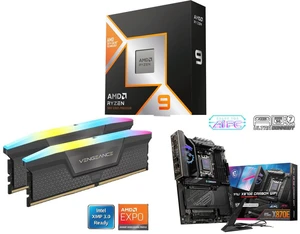 CPU MB MEM Combo - AMD Ryzen 9 9950X3D bundle with MSI MPG X870E CARBON WIFI Motherboard and CORSAIR Vengeance 32GB (2 x 16GB) Memory CPU MB MEM Combo - AMD Ryzen 9 9950X3D bundle with MSI MPG X870E CARBON WIFI Motherboard and CORSAIR Vengeance 32GB (2 x 16GB) Memory