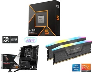 CPU MB MEM Combo - AMD Ryzen 5 9600X bundle with MSI PRO B850-S WIFI6E Motherboard and CORSAIR Vengeance 32GB (2 x 16GB) Memory CPU MB MEM Combo - AMD Ryzen 5 9600X bundle with MSI PRO B850-S WIFI6E Motherboard and CORSAIR Vengeance 32GB (2 x 16GB) Memory