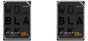 2 x WD Black 10TB Hard Drive - 3.5" Internal - SATA (SATA/600) - Conventional Magnetic Recording (CMR) Method - WD102FZBX 2 x WD Black 10TB Hard Drive - 3.5" Internal - SATA (SATA/600) - Conventional Magnetic Recording (CMR) Method - WD102FZBX