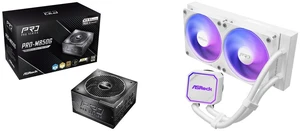 ASRock PRO PRO-M850G 850 W Power Supplies ASRock AIO Pro White 240 ARGB 27mm radiator, ARGB waterblock, ARGB Hub-lighting fan, white version ASRock PRO PRO-M850G 850 W Power Supplies ASRock AIO Pro White 240 ARGB 27mm radiator, ARGB waterblock, ARGB Hub-lighting fan, white version