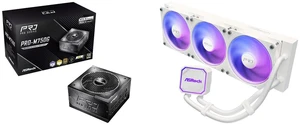 ASRock PRO PRO-M750G 750 W Power Supplies ASRock AIO PRO White 360 ARGB 27mm radiator, ARGB waterblock, ARGB Hub-lighting fan, white version ASRock PRO PRO-M750G 750 W Power Supplies ASRock AIO PRO White 360 ARGB 27mm radiator, ARGB waterblock, ARGB Hub-lighting fan, white version