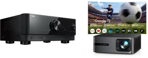 YAMAHA RX-V4A 5.2-channel AV Receiver, 8K HDMI, MusicCast - Black WiMiUS G2 Google TV Projector, 4K, 1100 ANSI, MEMC, HDR10, 30W Dolby Audio, Auto Focus, WiFi 6, Bluetooth for Outdoor Movies & Sports YAMAHA RX-V4A 5.2-channel AV Receiver, 8K HDMI, MusicCast - Black WiMiUS G2 Google TV Projector, 4K, 1100 ANSI, MEMC, HDR10, 30W Dolby Audio, Auto Focus, WiFi 6, Bluetooth for Outdoor Movies & Sports