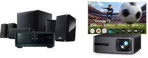 YAMAHA YHT-5960UBL 5.1-Channel Home Theater System - Black WiMiUS G2 Google TV 14.0 Projector, 4K, 1100 ANSI, MEMC, HDR10, 30W Dolby Audio, Auto Focus, WiFi 6 & Bluetooth for Outdoor Movies & Sports YAMAHA YHT-5960UBL 5.1-Channel Home Theater System - Black WiMiUS G2 Google TV 14.0 Projector, 4K, 1100 ANSI, MEMC, HDR10, 30W Dolby Audio, Auto Focus, WiFi 6 & Bluetooth for Outdoor Movies & Sports