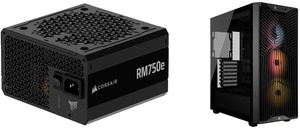 CORSAIR RM750e (2025) Fully Modular Low-Noise ATX Power Supply, 12V-2x6 Cable, ATX 3.1 & PCIe 5.1, Cybenetics Gold, 105°C Capacitors, Modern Standby – Black. CORSAIR 3200D RS ARGB Mid-Tower Chassis, 3x RS120 ARGB Fans, DIY Features – Black. CORSAIR RM750e (2025) Fully Modular Low-Noise ATX Power Supply, 12V-2x6 Cable, ATX 3.1 & PCIe 5.1, Cybenetics Gold, 105°C Capacitors, Modern Standby – Black. CORSAIR 3200D RS ARGB Mid-Tower Chassis, 3x RS120 ARGB Fans, DIY Features – Black.