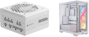 CORSAIR RM1000e Modular ATX Power Supply - ATX 3.1 & PCIe 5.1 - 105°C Capacitors - Cybenetics Gold Efficiency CORSAIR 3500X RS-R ARGB Mid-Tower Case – 3x RS120-R ARGB Fans – GPU Anti-Sag Arm – Tempered Glass – Fits 10x 120mm Fans, White CORSAIR RM1000e Modular ATX Power Supply - ATX 3.1 & PCIe 5.1 - 105°C Capacitors - Cybenetics Gold Efficiency CORSAIR 3500X RS-R ARGB Mid-Tower Case – 3x RS120-R ARGB Fans – GPU Anti-Sag Arm – Tempered Glass – Fits 10x 120mm Fans, White