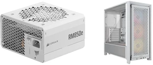 CORSAIR RM850e (2025) Modular ATX Power Supply, 12V-2x6 Cable, ATX 3.1 & PCIe 5.1, Cybenetics Gold, 105°C Capacitors, Standby Mode – White. CORSAIR FRAME 4000D RS ARGB Mid-Tower Case, 3x ARGB Fans, Customizable, InfiniRail™, Fits 360mm Radi CORSAIR RM850e (2025) Modular ATX Power Supply, 12V-2x6 Cable, ATX 3.1 & PCIe 5.1, Cybenetics Gold, 105°C Capacitors, Standby Mode – White. CORSAIR FRAME 4000D RS ARGB Mid-Tower Case, 3x ARGB Fans, Customizable, InfiniRail™, Fits 360mm Radi