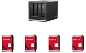 UGREEN NASync DXP4800 GT 4-bay NAS, AMD Ryzen Embedded R2514, Dual 10GbE GbE LAN, Dual M.2 NVMe SSD Slots, Diskless 4 x WD Red Plus 4TB 3.5" 5400RPM SATA Internal Hard Disk Drive - WD40EFZZ UGREEN NASync DXP4800 GT 4-bay NAS, AMD Ryzen Embedded R2514, Dual 10GbE GbE LAN, Dual M.2 NVMe SSD Slots, Diskless 4 x WD Red Plus 4TB 3.5" 5400RPM SATA Internal Hard Disk Drive - WD40EFZZ