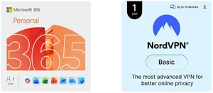 Microsoft 365 Personal | 12-Month Subscription, 1 person | Word, Excel, PowerPoint | 1TB OneDrive cloud storage | PC/Mac Instant Download NordVPN Basic, 10 Devices/1 Year - Most Advanced VPN, Digital Code Microsoft 365 Personal | 12-Month Subscription, 1 person | Word, Excel, PowerPoint | 1TB OneDrive cloud storage | PC/Mac Instant Download NordVPN Basic, 10 Devices/1 Year - Most Advanced VPN, Digital Code